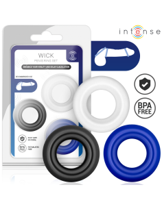 INTENSE - WICK SET OF 3 PENIS RINGS VARIOUS COLORS