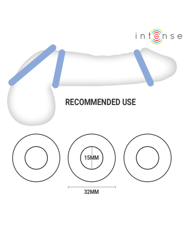 INTENSE - WICK SET OF 3 PENIS RINGS VARIOUS COLORS