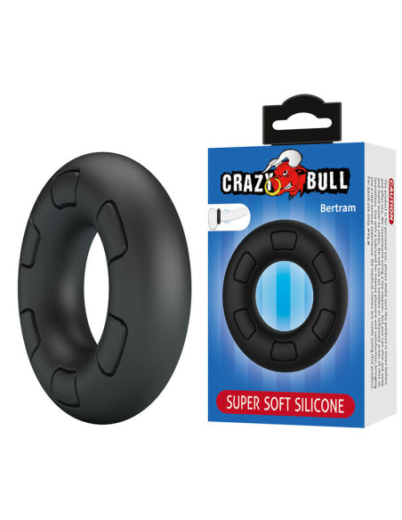 CRAZY BULL - BERTRAM SUPER SOFT SILICONE COCK RING BLACK