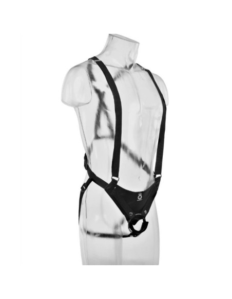 KING COCK - 28 CM HOLLOW STRAP-ON SUSPENDER SYSTEM FLESH