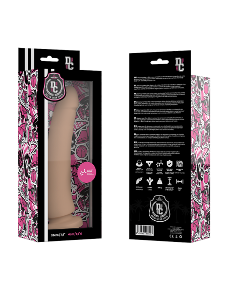 DELTA CLUB - ŽAISLAI NATŪRALUS DILDO MEDICININIS SILIKONINIS 20 CM -O- 4 CM