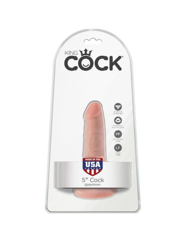KING COCK - Dildo su kamuoliukais, 14 cm, minkštas