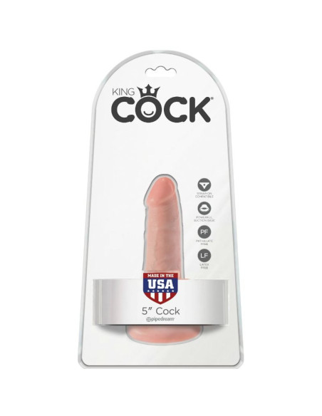 KING COCK - Dildo su kamuoliukais, 14 cm, minkštas