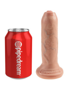 KING COCK - REALISTINIS NEAPLYŠINTOS ODOS DILDO 15 CM