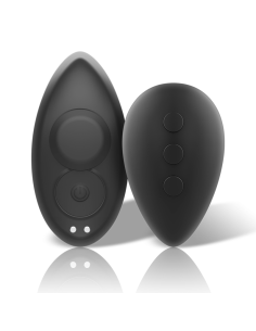 BLACKandSILVER - PRESTON RECHARGEABLE SILICONE VIBRATOR PANTIE BLACK