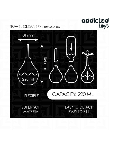 ADDICTED TOYS - KELIONINIS ANALINIS VALIKLIS, L DYDIS, 220 ML
