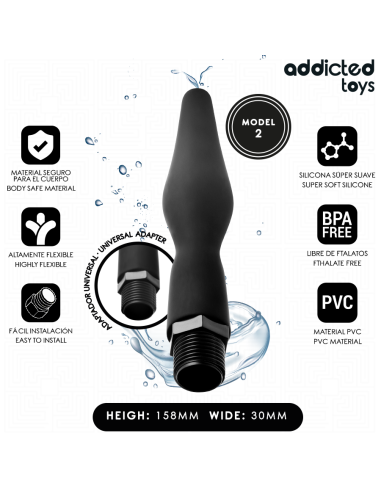 ADDICTED TOYS - ANALINIS VALIKLIS SU UNIVERSALIU ADAPTERIU, MODELIS 2