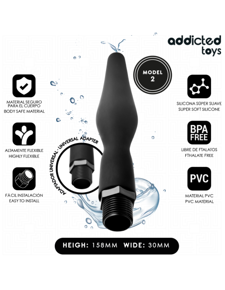 ADDICTED TOYS - ANALINIS VALIKLIS SU UNIVERSALIU ADAPTERIU, MODELIS 2