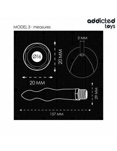 ADDICTED TOYS - ANALINIS VALIKLIS SU UNIVERSALIU ADAPTERIU, 3 MODELIS