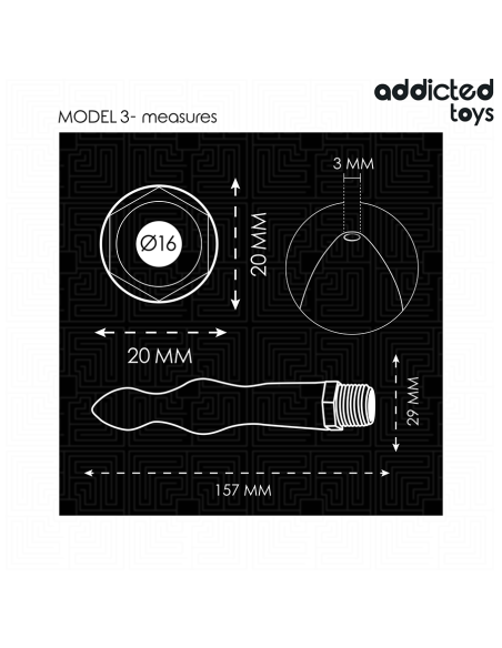 ADDICTED TOYS - ANALINIS VALIKLIS SU UNIVERSALIU ADAPTERIU, 3 MODELIS