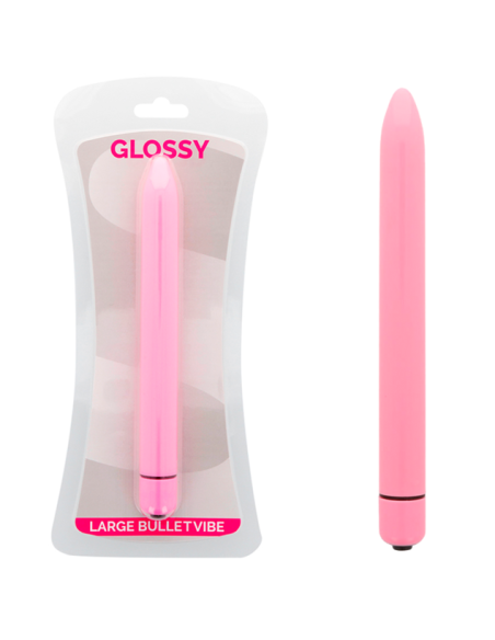GLOSSY - PLONAS VIBRATORIUS ROŽINĖS SPALVOS