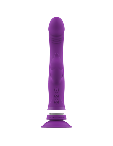 INTENSE - CASANOVA TRIUŠIO SILIKONINIS VIBRATORIUS SU TRIJU VARIKLIU, VIOLETINIS