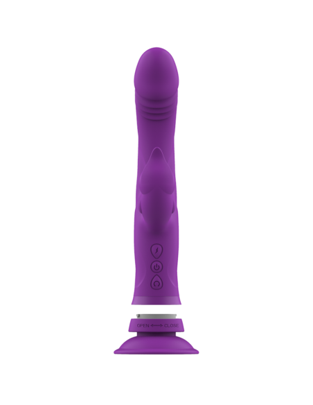 INTENSE - CASANOVA TRIUŠIO SILIKONINIS VIBRATORIUS SU TRIJU VARIKLIU, VIOLETINIS
