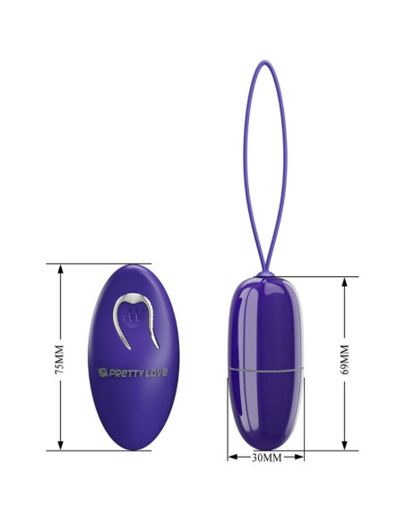 PRETTY LOVE - SELKIE YOUTH MINI VIBRATING EGG VIOLET REMOTE CONTROL