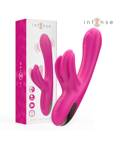 INTENSE - BRITNEY DAUGIAFUNKCINIS SU KLITORIAUS MASAŽUOKLIU 23 CM ROŽINIS