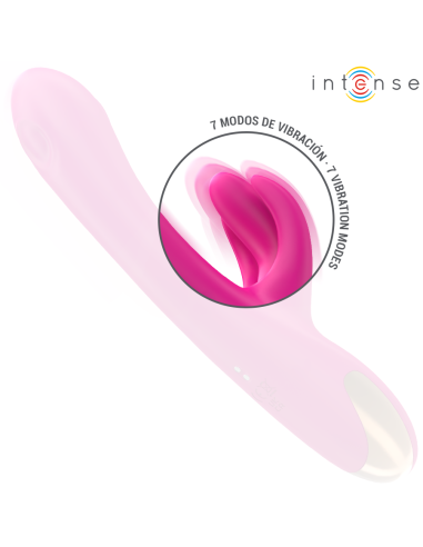 INTENSE - BRITNEY DAUGIAFUNKCINIS SU KLITORIAUS MASAŽUOKLIU 23 CM ROŽINIS
