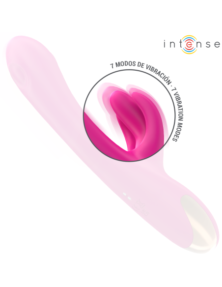 INTENSE - BRITNEY DAUGIAFUNKCINIS SU KLITORIAUS MASAŽUOKLIU 23 CM ROŽINIS