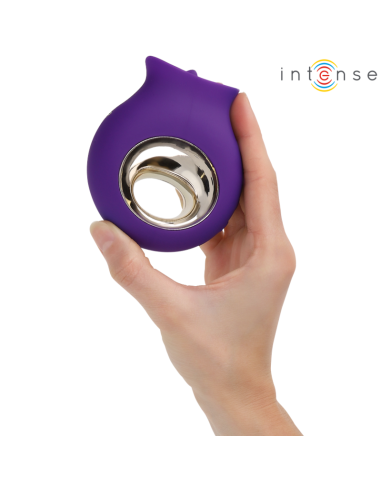 INTENSE - TULI KLITORIO STIMULIATORIUS 9 VIBRACIJOS IR 9 VIRSĖJIMAI VIOLETINĖ