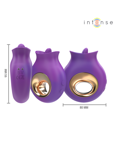 INTENSE - TULI CLITORIS STIMULATOR 9 VIBRATIONS and 9 OSCILLATIONS PURPLE