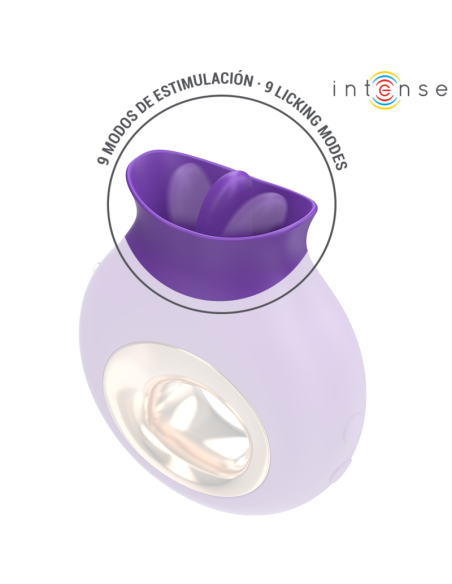 INTENSE - TULI KLITORIO STIMULIATORIUS 9 VIBRACIJOS IR 9 VIRSĖJIMAI VIOLETINĖ
