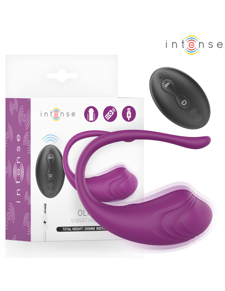 INTENSE - OLIVIA PURPLE VIBRUOJANČIAS KIAUŠINIS SU NUOTOLINIO VALDYMO PULTU