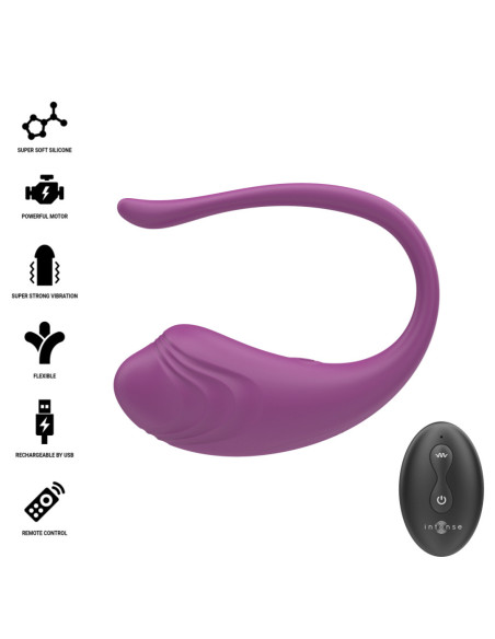 INTENSE - OLIVIA PURPLE VIBRATING EGG WITH REMOTE CONTROL