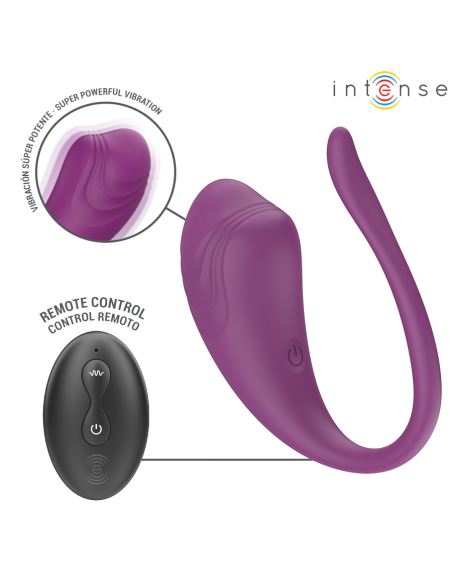 INTENSE - OLIVIA PURPLE VIBRUOJANČIAS KIAUŠINIS SU NUOTOLINIO VALDYMO PULTU