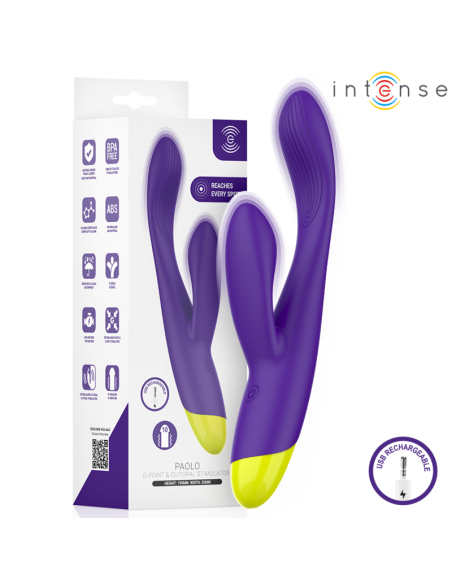 INTENSE - PAOLO RECHARGEABLE RABBIT STIMULATOR FOR G-SPOT AND CLITORIS