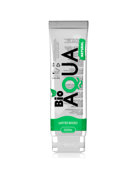 BIOAQUA - Lubrikantas, pagamintas iš natūralių ingredientų, vandens pagrindu, 200 ml