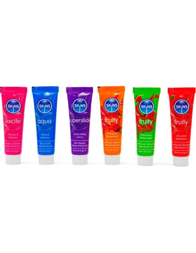 SKINS - VITAL and FRUITY LUBES KIT LUBRICANTS 6 x 12 ML