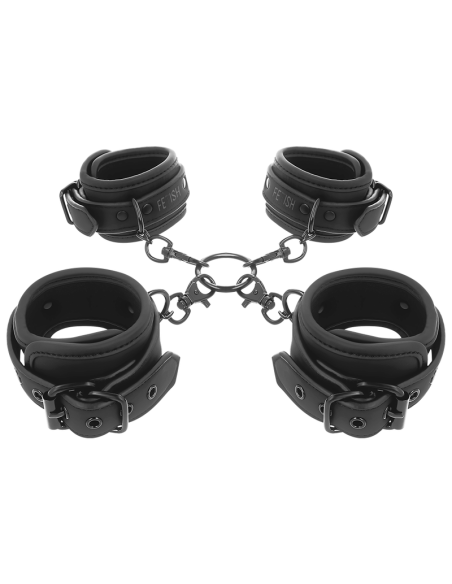FETISH SUBMISSIVE - RANKŲ IR ČIURNOS ANTRANKIŲ RINKINYS SU NOPRENO PAMUŠALIU