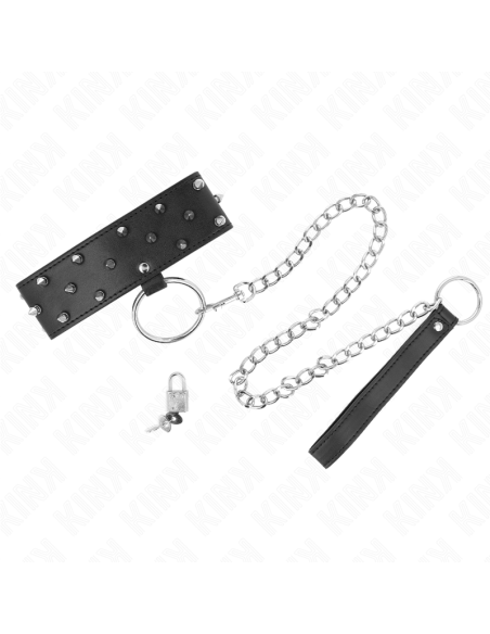 KINK - KARO PAVADŽIUKAS SU 65 CM SU SIDABRINĖMIS KNIEDĖMIS, MODELIS 5, REGULIUOJAMAS 36-43 CM X 5 CM