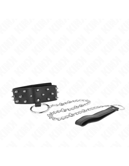 KINK - KARO PAVADŽIUKAS SU 65 CM SU SIDABRINĖMIS KNIEDĖMIS, MODELIS 5, REGULIUOJAMAS 36-43 CM X 5 CM