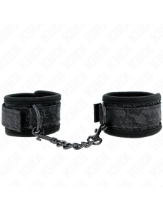 KINK - Tamsūs nėriniuoti riešo antrankiai iš neopreno, reguliuojami juodi, 20-29 CM x 5 CM 2