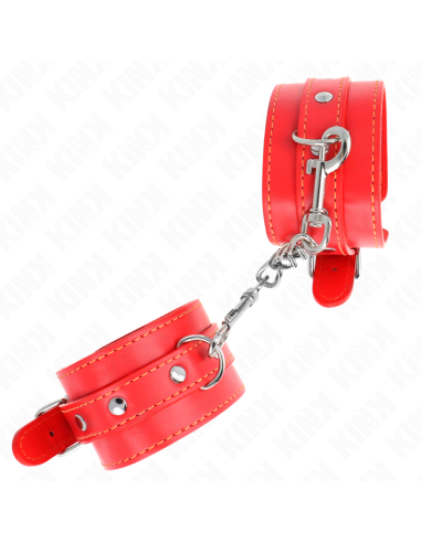 KINK - THIN WRIST RESTRAINTS RED ADJUSTABLE 21-33 CM