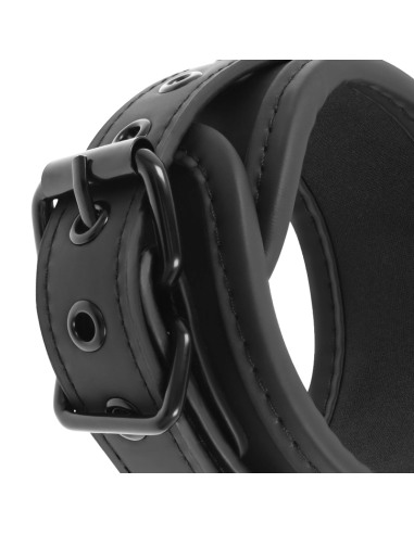 FETISH SUBMISSIVE - VEGAN LEATHER HANDCUFFS WITH NOPRENE LINING