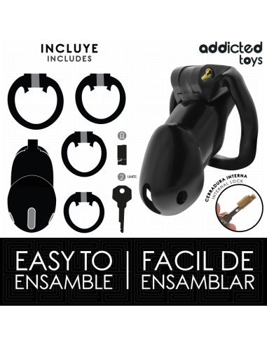 ADDICTED TOYS LOCKED - MINDNIGHT CELL PENIS CAGE SIZE L
