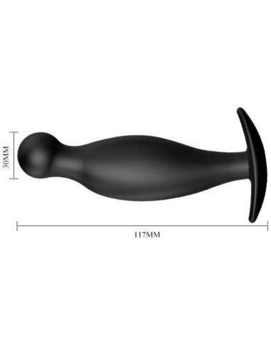 PRETTY LOVE – silikoninis analinis kaištis 11,7 cm, juodas