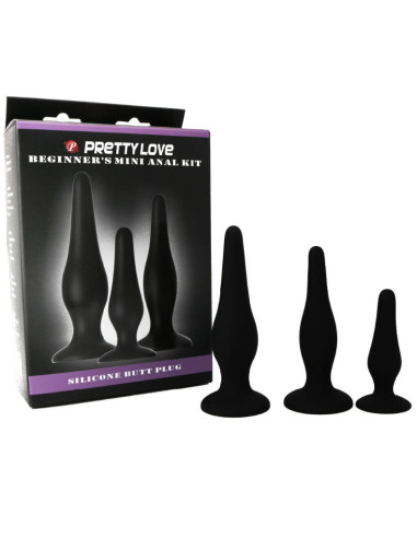 PRETTY LOVE - Analinių kamštelių silikoninis pradėjimo rinkinys