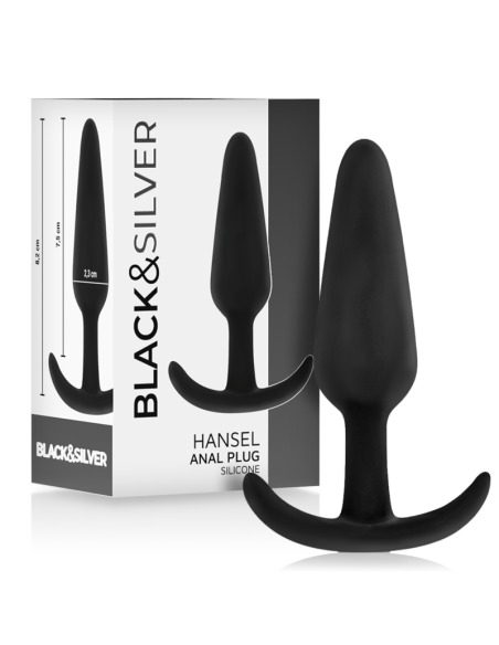 BLACKandSILVER - HANSEL silikoninis analinis kaištis su maža rankena