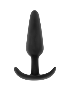 BLACKandSILVER - HANSEL SILICONE ANAL PLUG WITH SMALL HANDLE