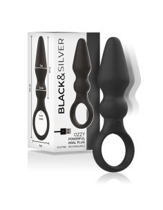 BLACKandSILVER - OZZY POWERFUL SILICONE ANAL PLUG
