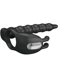 PRETTY LOVE - BLACKNEY PENIS RING WITH BLACK VIBRATOR PLUG 2