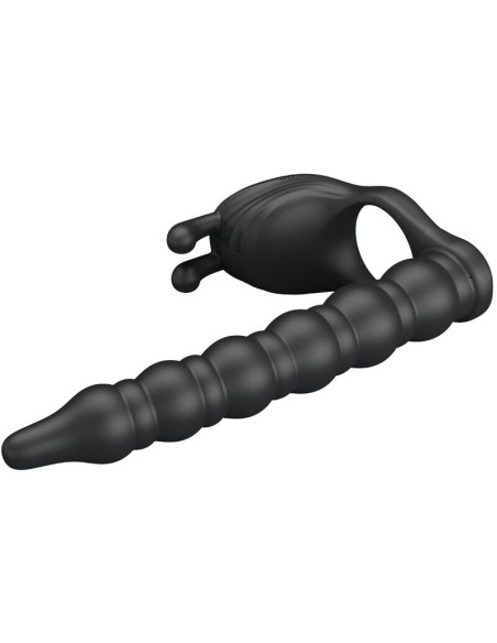 PRETTY LOVE - BLACKNEY PENIS RING WITH BLACK VIBRATOR PLUG