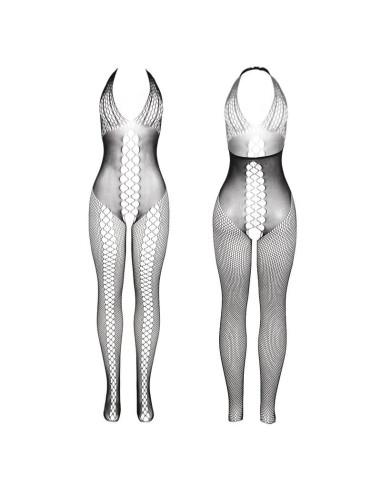 SUBBLIME - 951832 BODYSTOCKING WITH OPEN BACK AND CROSS DETAILS BLACK ONE SIZE