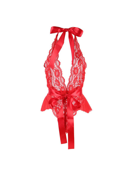 SUBBLIME - 953980 SEXY BODY WITH RUFFLES BELT RED L-XL