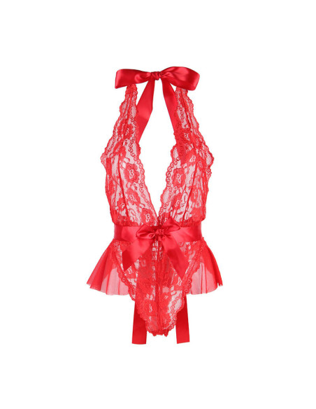 SUBBLIME - 953980 SEXY BODY WITH RUFFLES BELT RED L-XL
