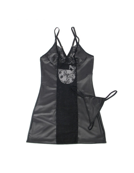 SUBBLIME - 954178 DRESS THONG LEATHER BLACK L-XL