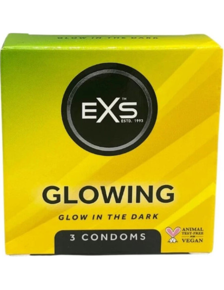 EXS CONDOMS – ŠVIEČIANTYS TAMSOJE