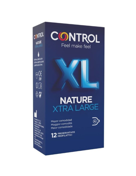 CONTROL - ADAPTA NATURE XL PREZERVATYVAI, 12 VIENETŲ